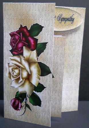 Sympathy Gate Fold Notelet Card by Yvonne Middleton