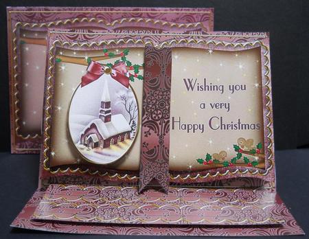 Plum Church Happy Christmas 3D Easel Book Kit by Yvonne Middleton