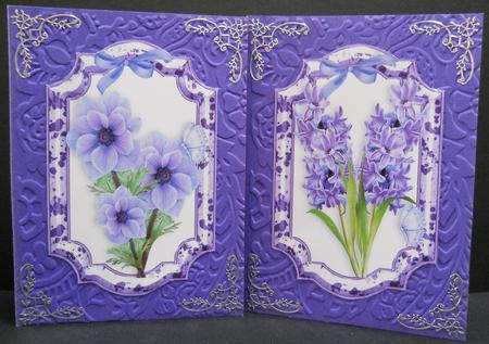 Pretty Blue Flower Toppers with Butterflies by Yvonne Middleton