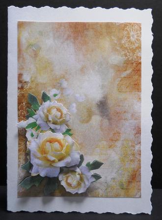 Lemon Roses Backing Paper by Yvonne Middleton