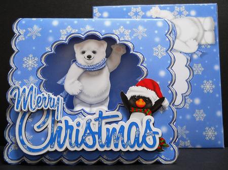 Beary Christmas Scalloped Tent Card Kit by Yvonne Middleton