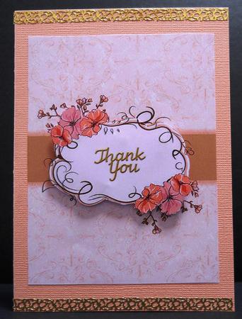 Pink and Blue Floral Backing Sheet by Yvonne Middleton