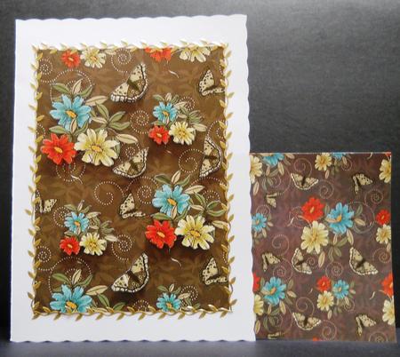 Floral and Butterfly Backing Sheet by Yvonne Middleton