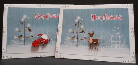 Christmas Santa and Reindeer by Yvonne Middleton