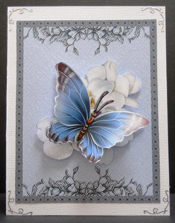 Floral Backing Sheets - Aqua Tones by Yvonne Middleton