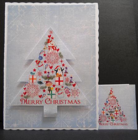 Christmas Tree and Gift Card by Yvonne Middleton