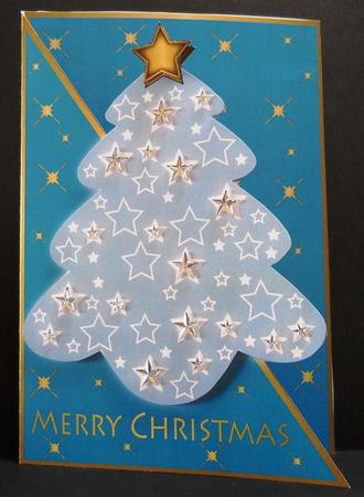 Bright Christmas Tree in Turquoise by Yvonne Middleton