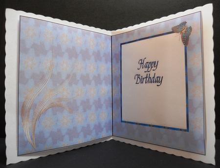 5 Inch Square Insert - Filigree Butterfly by Yvonne Middleton