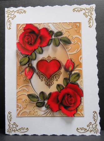 Red Heart & Red Roses by Yvonne Middleton