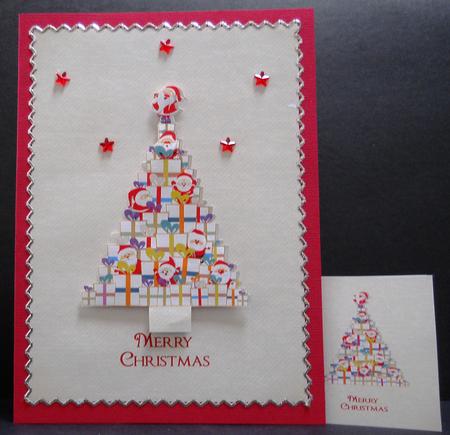 Santa Christmas Tree and Gift Card by Yvonne Middleton