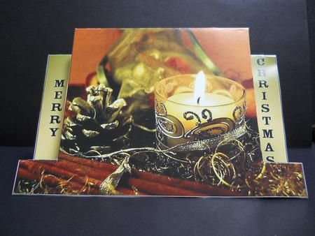 Christmas Candle Stagger Card by Yvonne Middleton