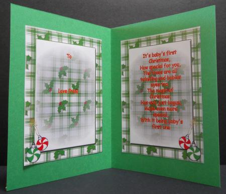 Insert for Baby's First Christmas #1 by Yvonne Middleton