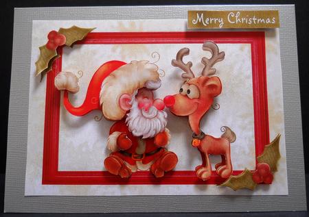 Santa & Rudolph by Yvonne Middleton