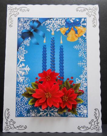 Snowflakes, Candles and =oinsettias by Yvonne Middleton
