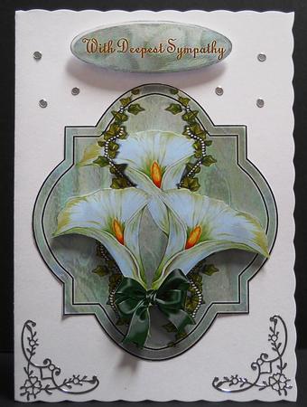 Sympathy Toppers Vintage Lillies by Yvonne Middleton