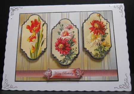 Birthday Flowers Panel Card by Yvonne Middleton