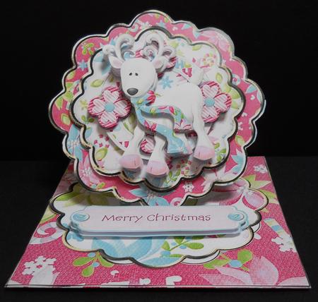 Reindeer 2 1n 1 Scalloped Easel Card Kit by Yvonne Middleton