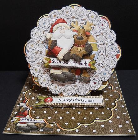 Deer Friends 2 in 1 Scalloped Easel Card Kit by Yvonne Middleton