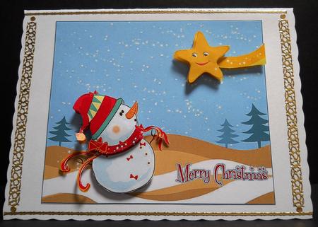 Shooting Star and Snowman by Yvonne Middleton