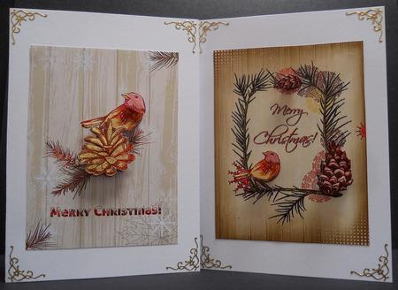 Christmas Birds and Pines by Yvonne Middleton
