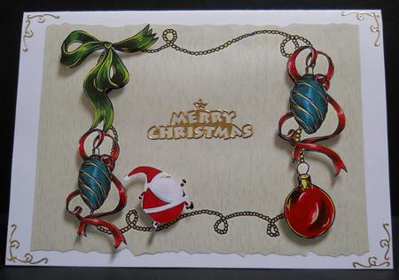 Christmas Frames with Santa by Yvonne Middleton