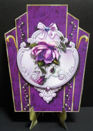 Passion Roses Topper & Card Stand 2 by Yvonne Middleton