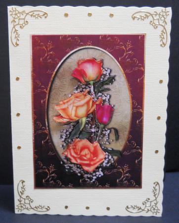 Joy Roses with Decoupage by Yvonne Middleton