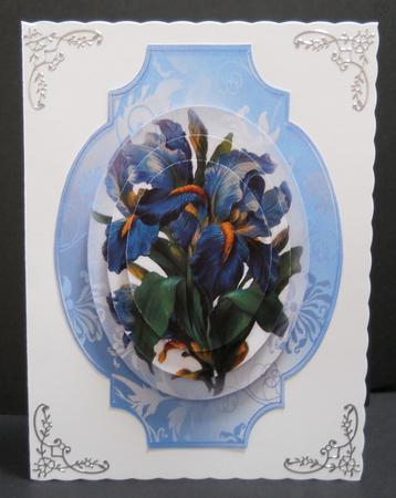 Beautiful Blue Iris Shaped Topper + Pyramage by Yvonne Middleton