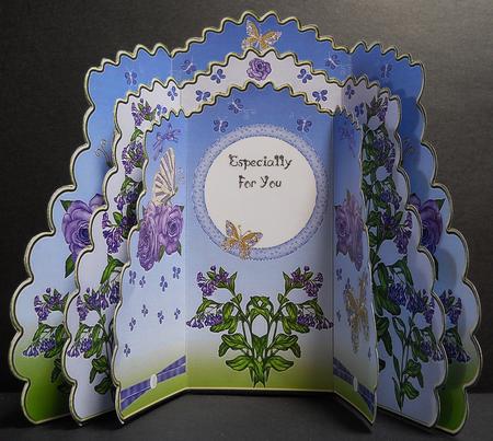 Triple Layer Gatefold - Purple Butterflies by Yvonne Middleton