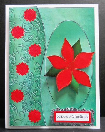 Two Christmas Snowflake Card Backgrounds by Yvonne Middleton