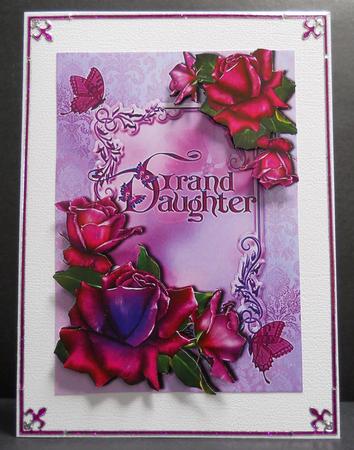 Grand Daughter - with Beautiful Roses by Yvonne Middleton