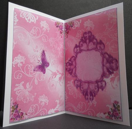 Insert to Compliment Butterfly'sand Roses Pinks and Mauves by Yvonne Middleton