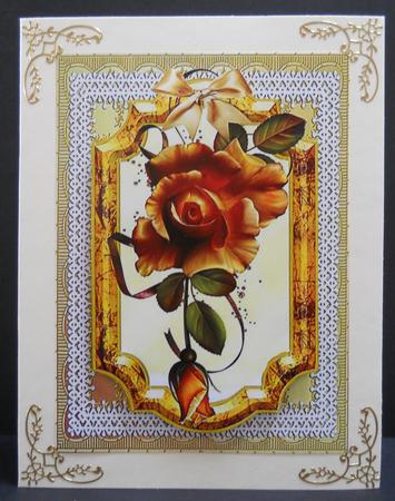 Beautiful Gold Roses in a Gold Freme by Yvonne Middleton