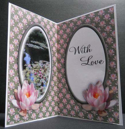 Pink Water Lily with Love Insert by Yvonne Middleton