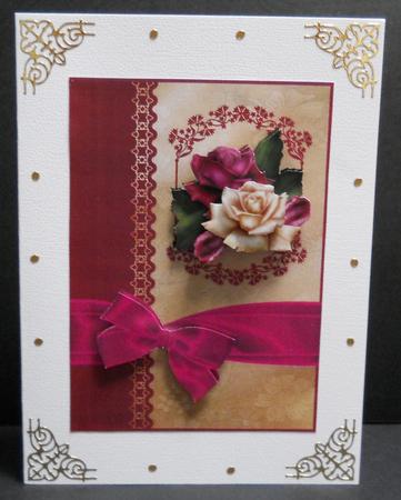 Antique Rose's Card Front by Yvonne Middleton