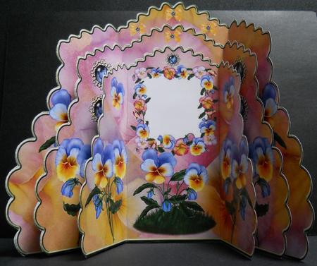 Triple Layer Gatefold - Pansies by Yvonne Middleton