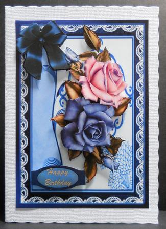 Midnight Blue Roses by Yvonne Middleton