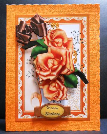 Apricot Roses by Yvonne Middleton