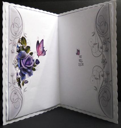 Get Well Soon Lilac Roses Insert by Yvonne Middleton