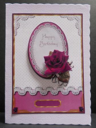 Birthday Roses Card Topper 1 by Yvonne Middleton