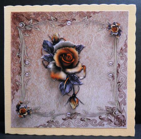 Gold Roses 8x8 by Yvonne Middleton