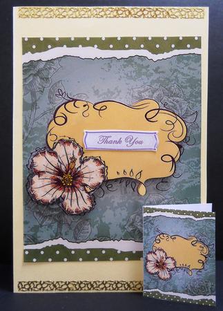 Floral Backing Sheet - Green Tones by Yvonne Middleton