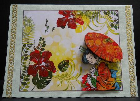 Geisha - Decoupage by Yvonne Middleton