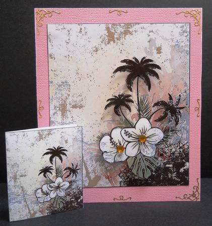 Tropical Floral Backing Sheet by Yvonne Middleton