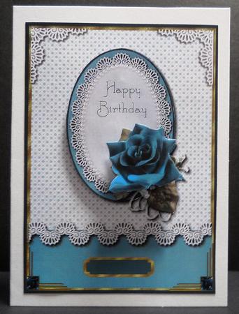 Birthday Roses Card Topper 3 by Yvonne Middleton