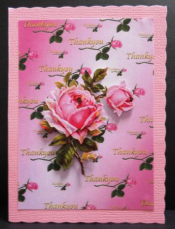 Pink Rose Gold Thankyou Background by Yvonne Middleton