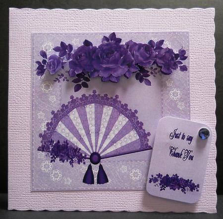 Lavender Fan Card by Yvonne Middleton