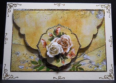 Rose Birthday Envelope Card by Yvonne Middleton