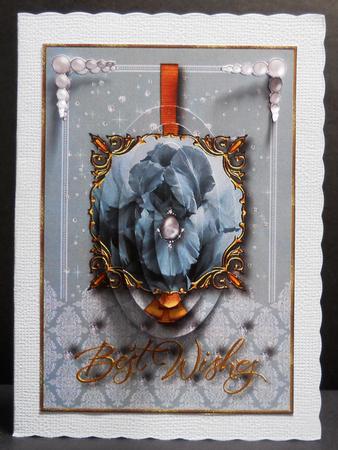 Teal Wishes Card Topper by Yvonne Middleton