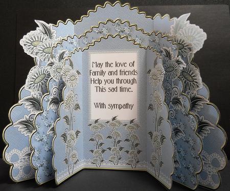 Triple Layer Gatefold - Sympathy on Blue by Yvonne Middleton